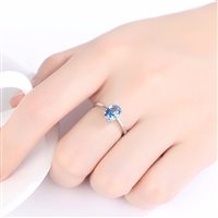 Ring Gaurosa Woman Fantasy in Silver Acquamarina sintetica SR0073 - SR0073